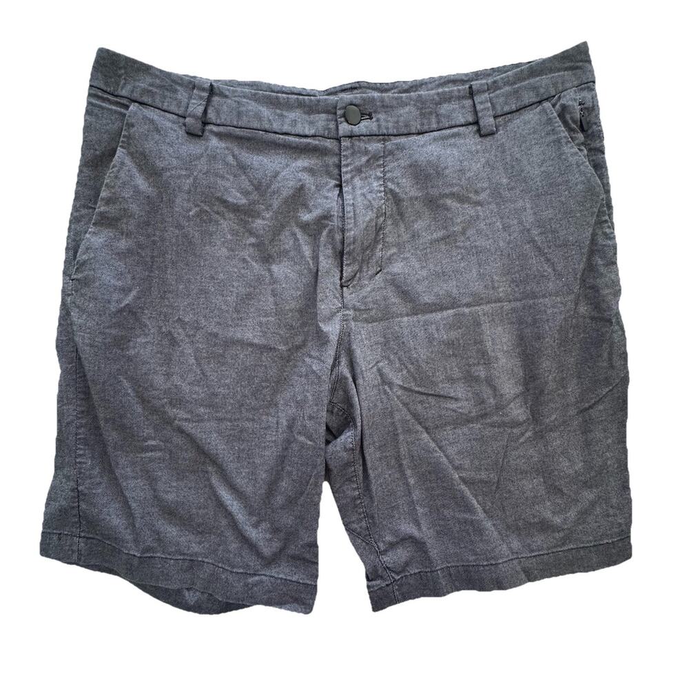 Lululemon Athletica Men’s Charcoal Grey Black Commission Shorts 36 Athleisure
